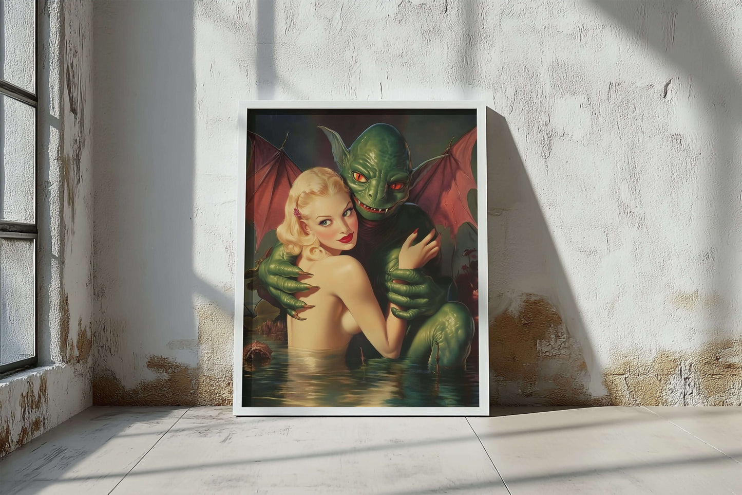 Vintage Pin-Up Alien & Juliette Poster