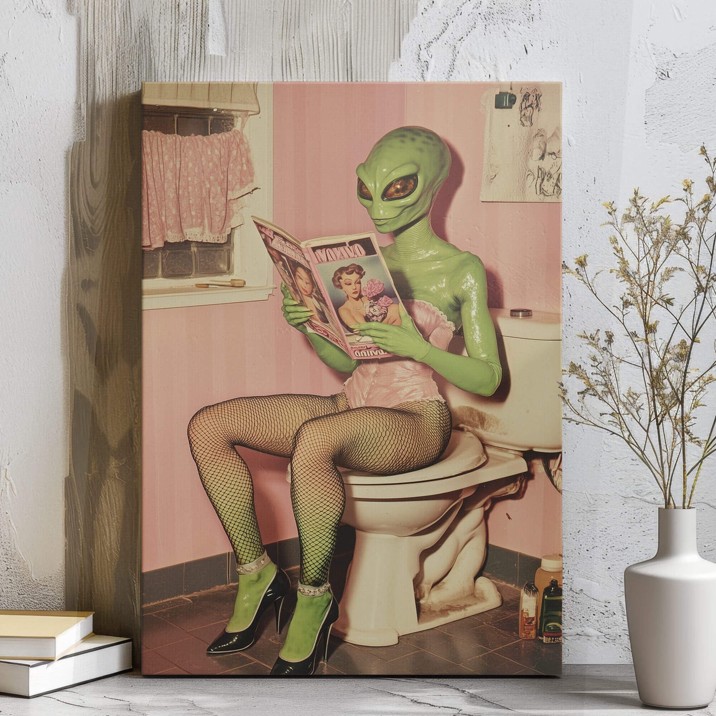 Beam Me Up Susie Canvas Print | Alien Art