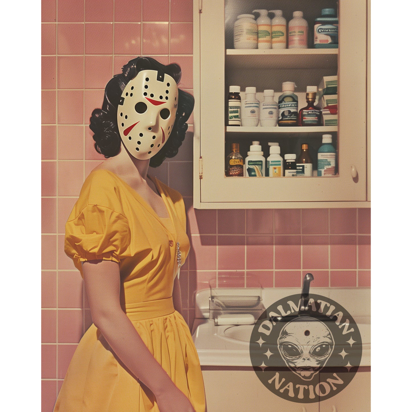 Blood, Sweat & Chores Poster | 1950s Horror Art Print