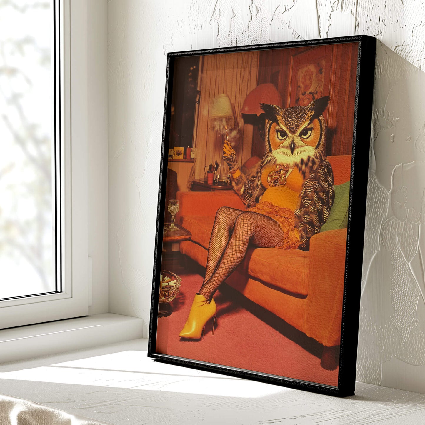 Don't Give A Hoot Poster | Owl Art Print