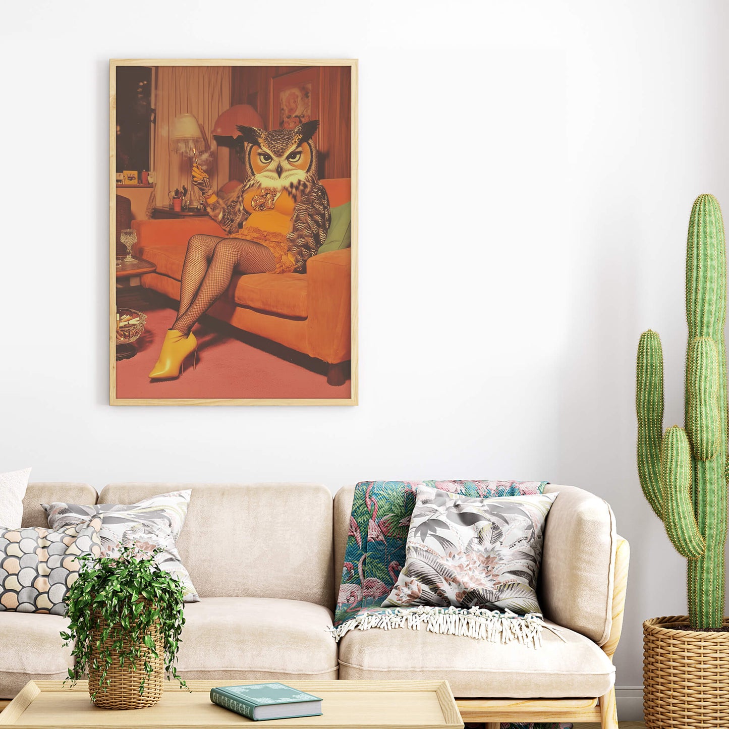 Don't Give A Hoot Poster | Owl Art Print