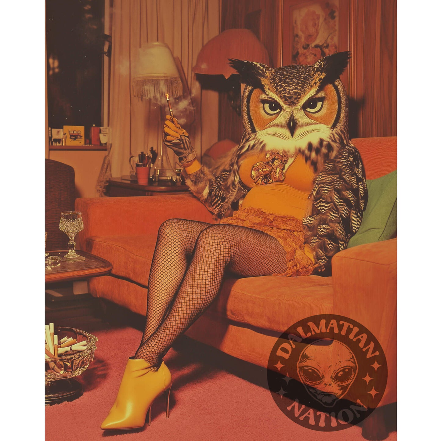 Don't Give A Hoot Poster | Owl Art Print