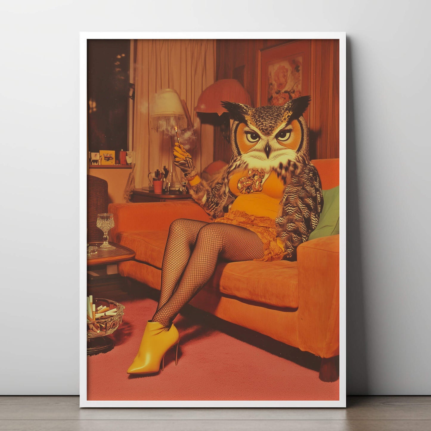 Don't Give A Hoot Poster | Owl Art Print