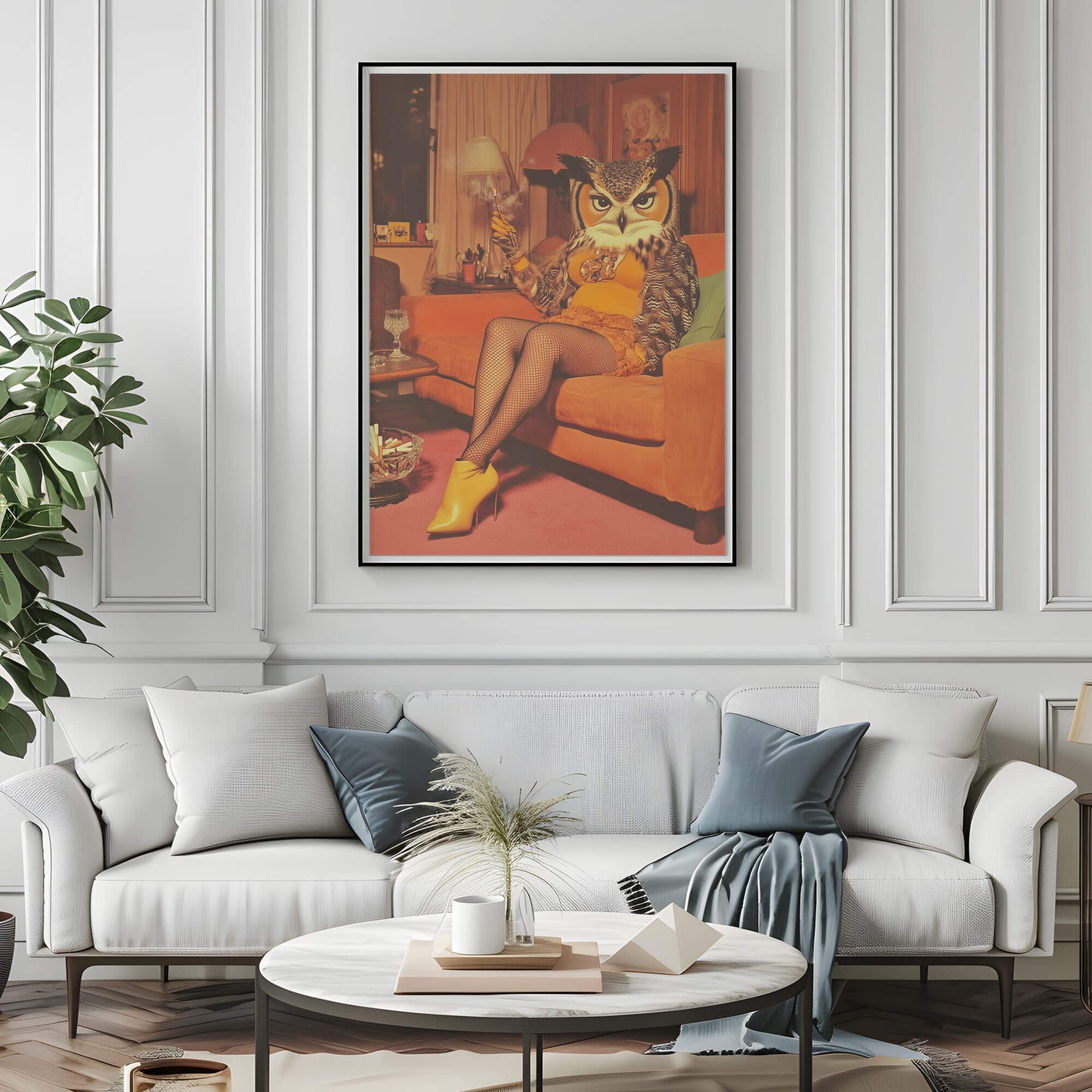 Don't Give A Hoot Poster | Owl Art Print