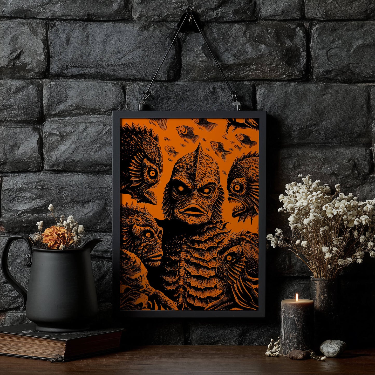 Gill or Be Killed Poster | Swamp Monster Art Print