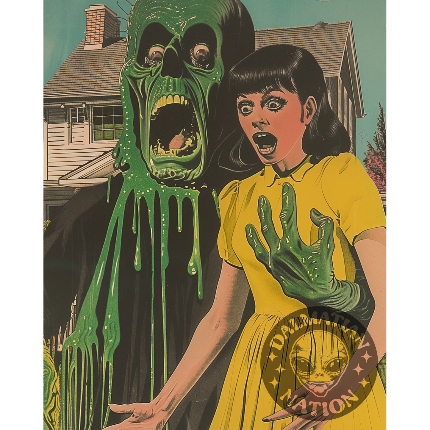The Goo Next Door Art Print | Slimey Ghoul Poster