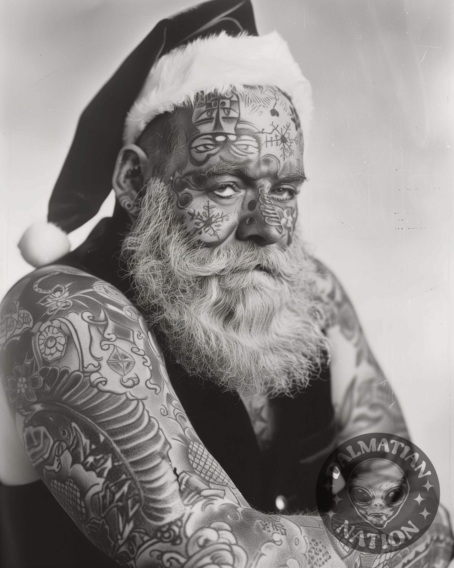 Old Saint Prick Vintage Christmas Card