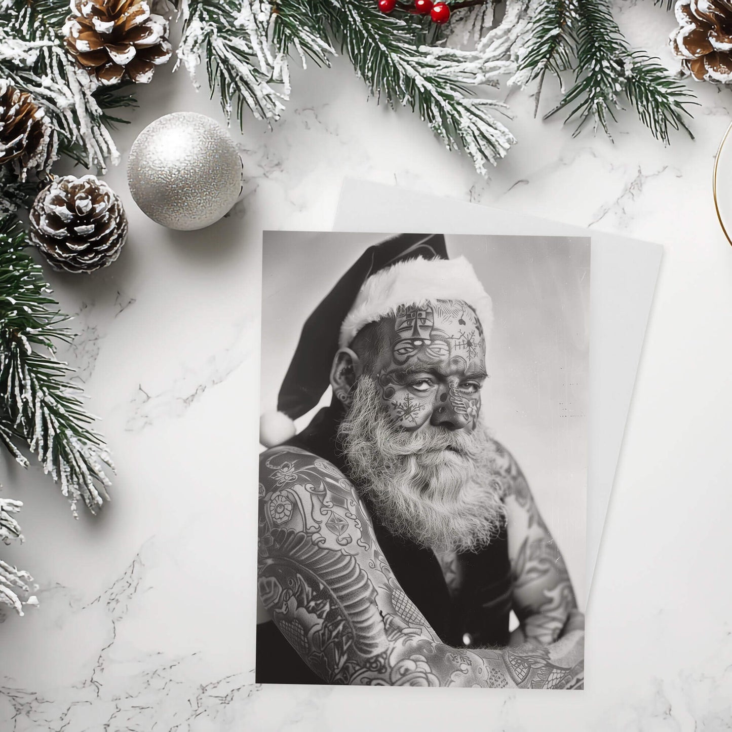 Old Saint Prick Vintage Christmas Card