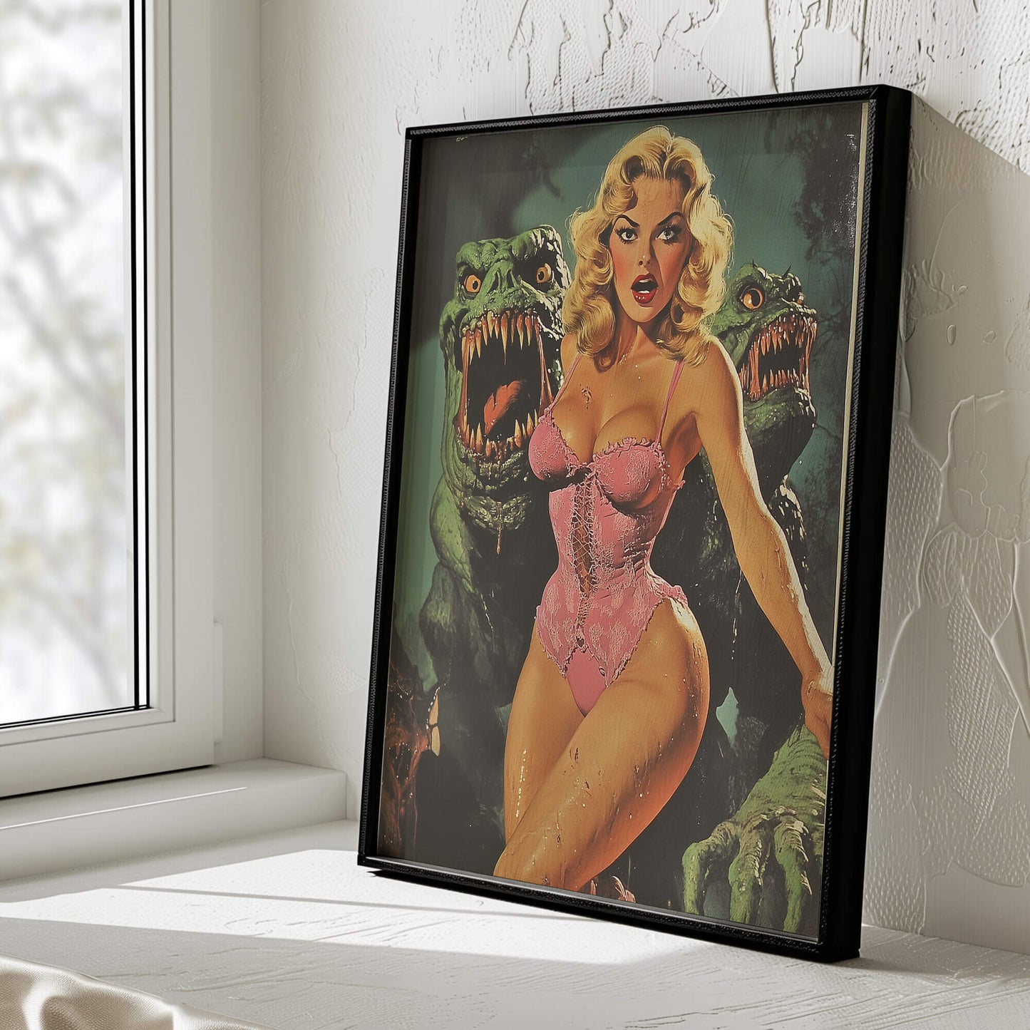 Vintage Pin-Up Patty In Pink Poster