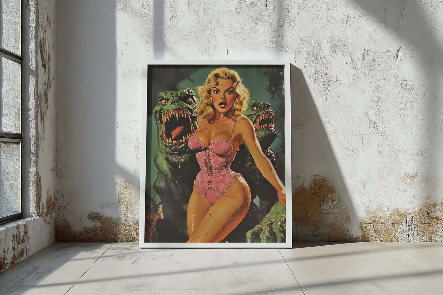 Vintage Pin-Up Patty In Pink Poster