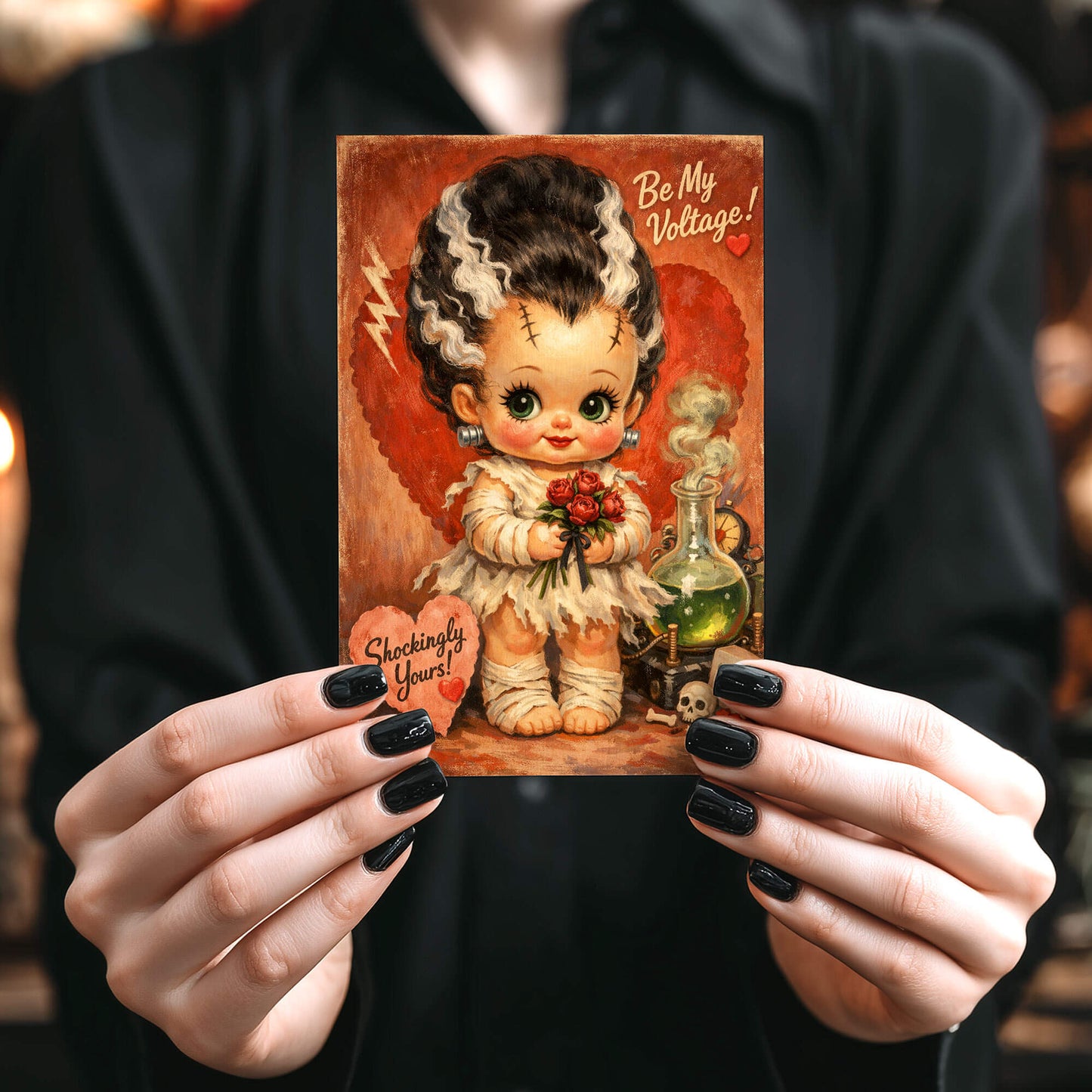 Shockingly Yours Valentine Card