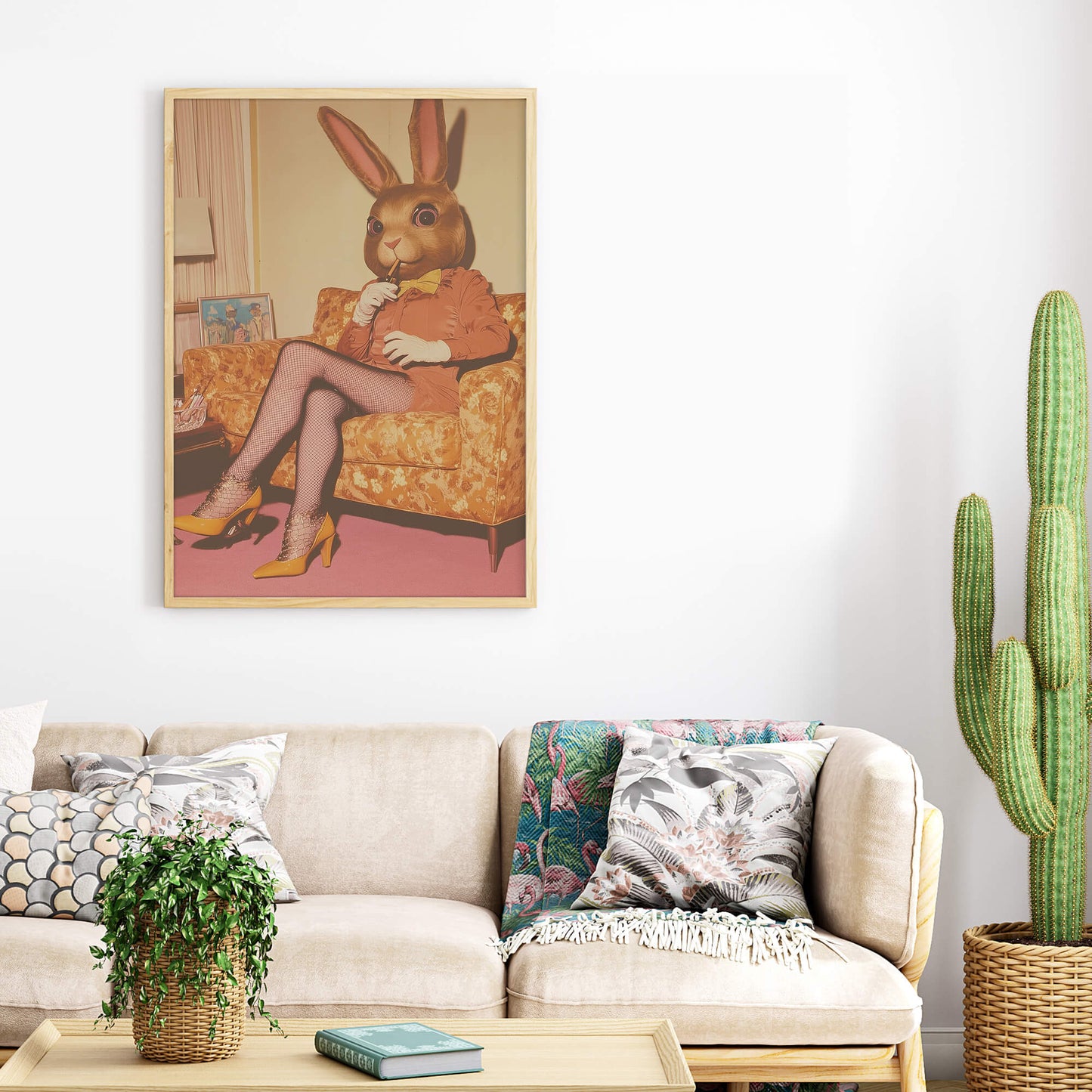 Smokin' Rabbit Poster | Rabbit Art Print
