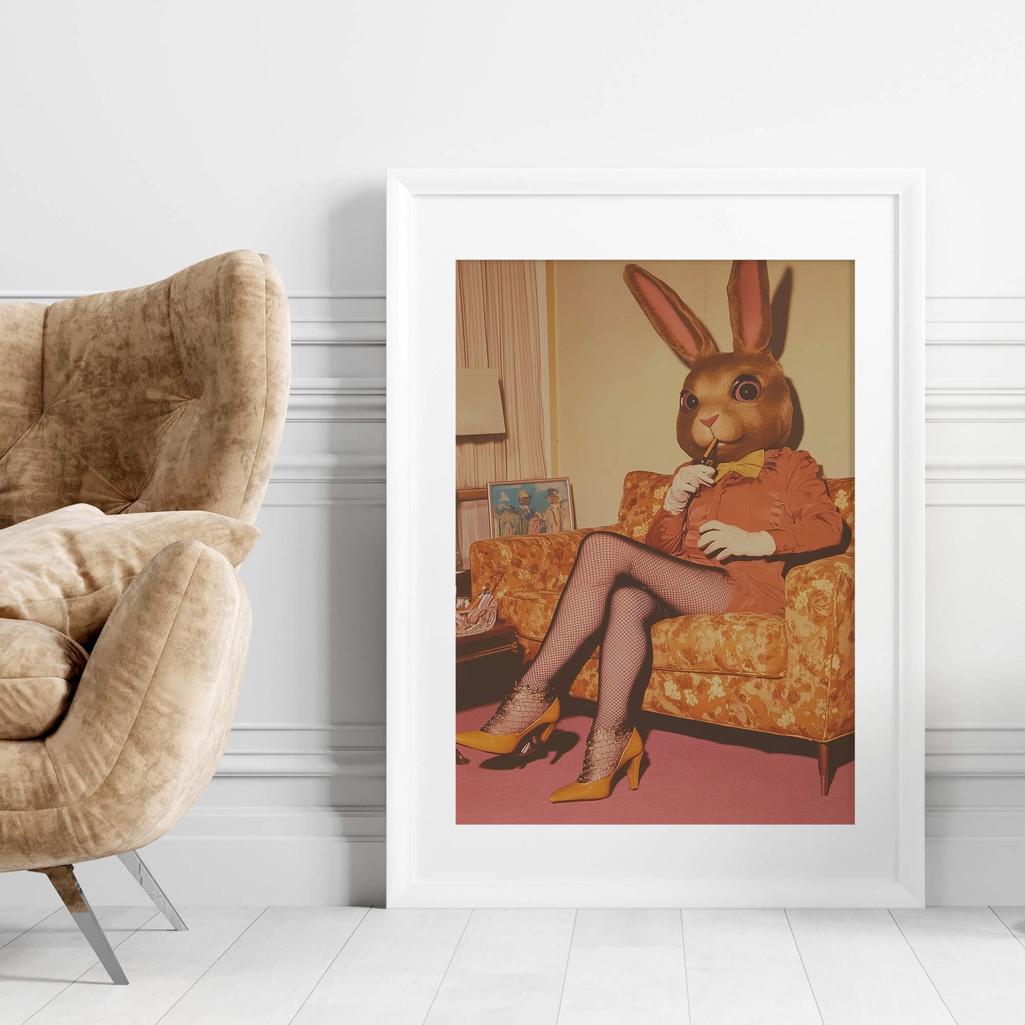 Smokin' Rabbit Poster | Rabbit Art Print