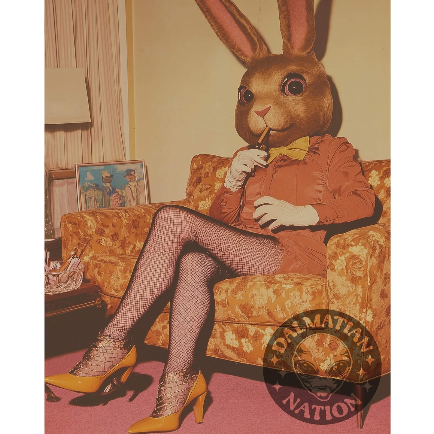 Smokin' Rabbit Poster | Rabbit Art Print