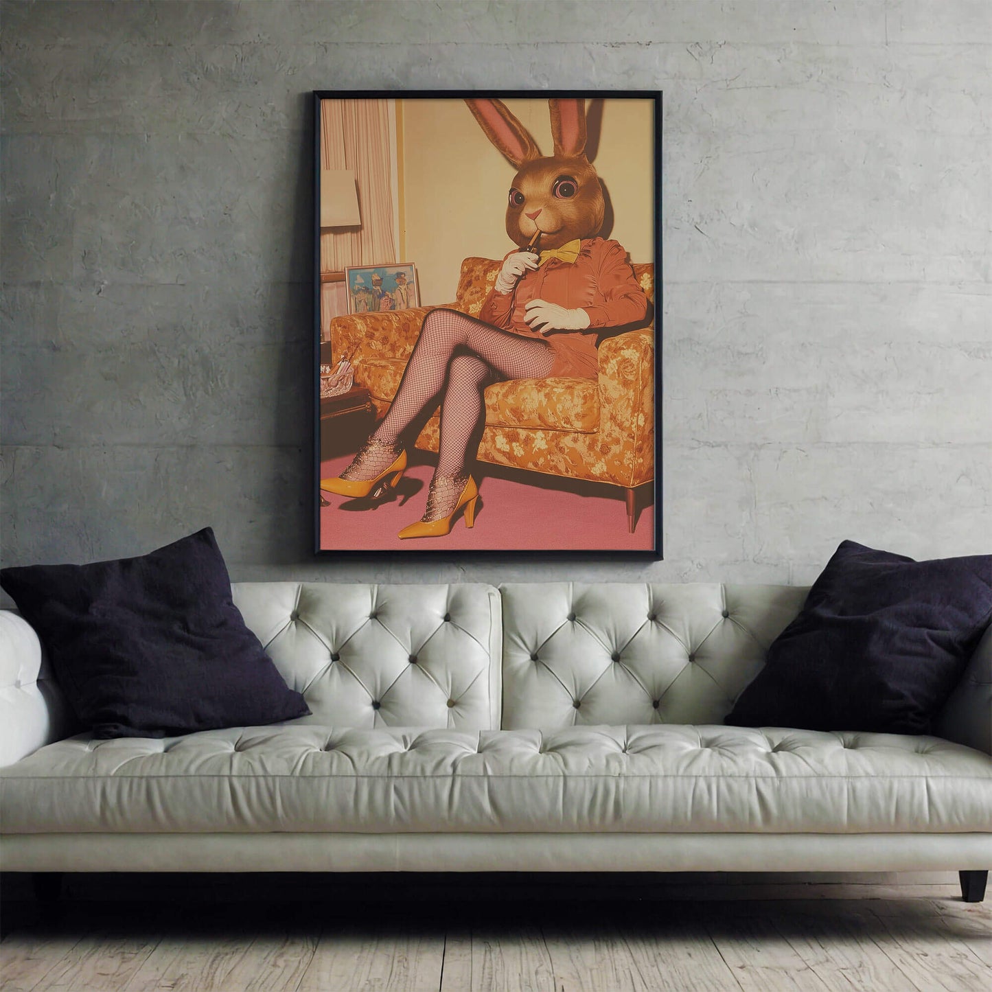 Smokin' Rabbit Poster | Rabbit Art Print