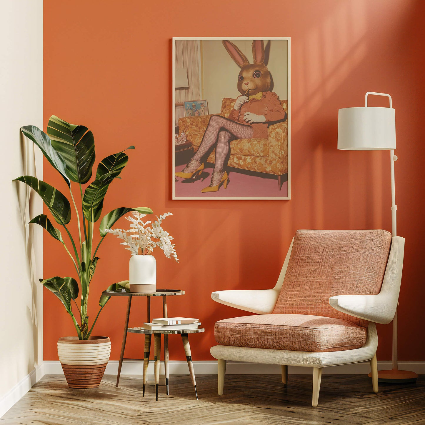 Smokin' Rabbit Poster | Rabbit Art Print