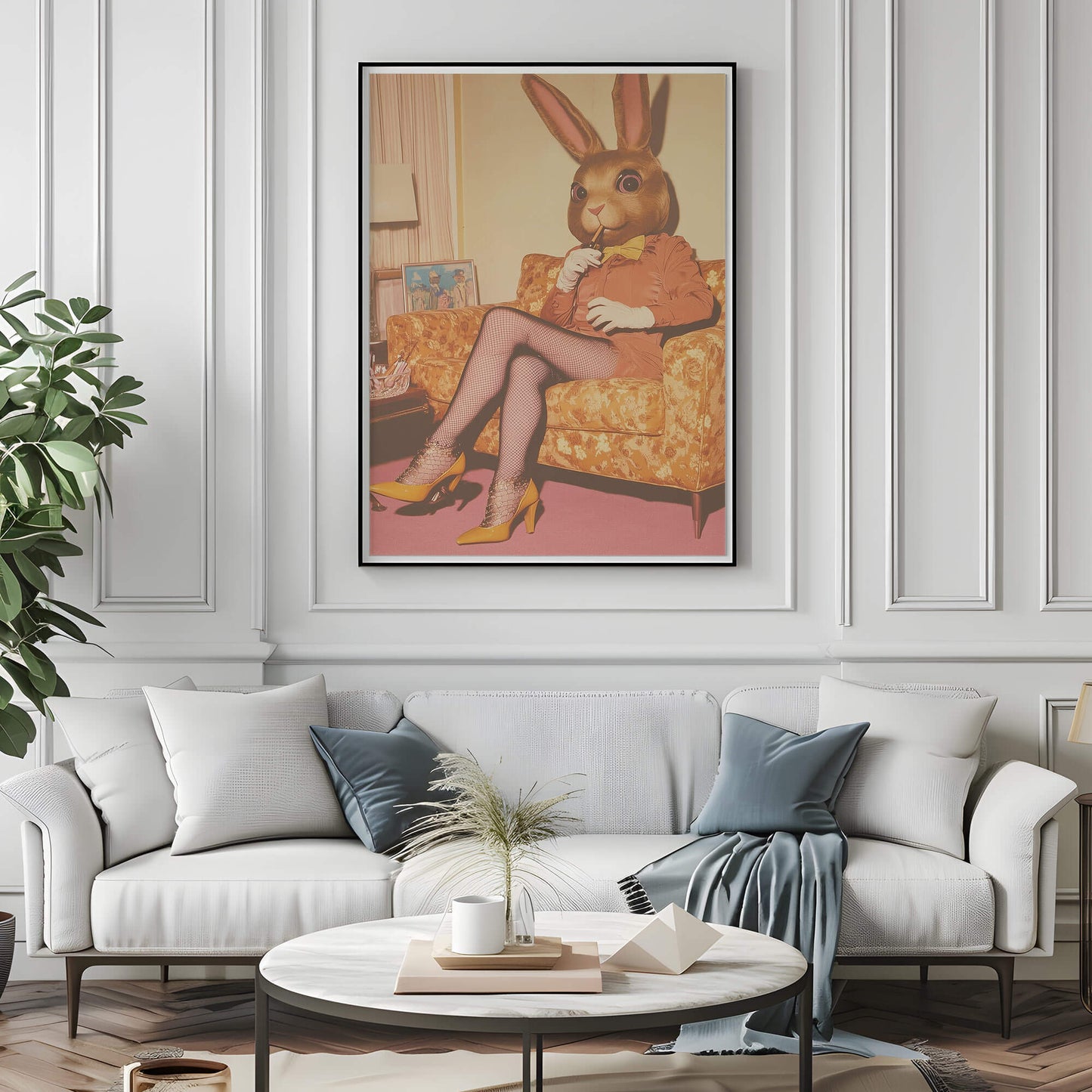 Smokin' Rabbit Poster | Rabbit Art Print