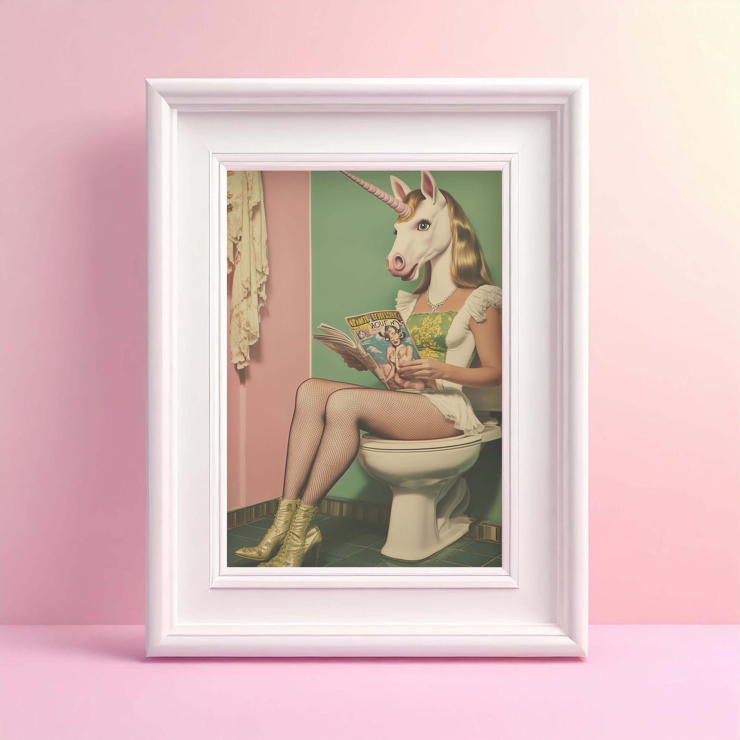 Unicorn Poops Rainbows Poster
