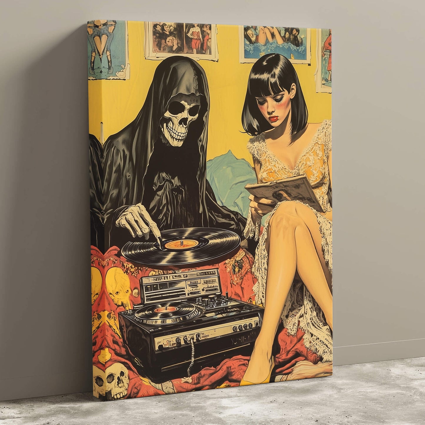 Vinyl Resting Place Canvas Print