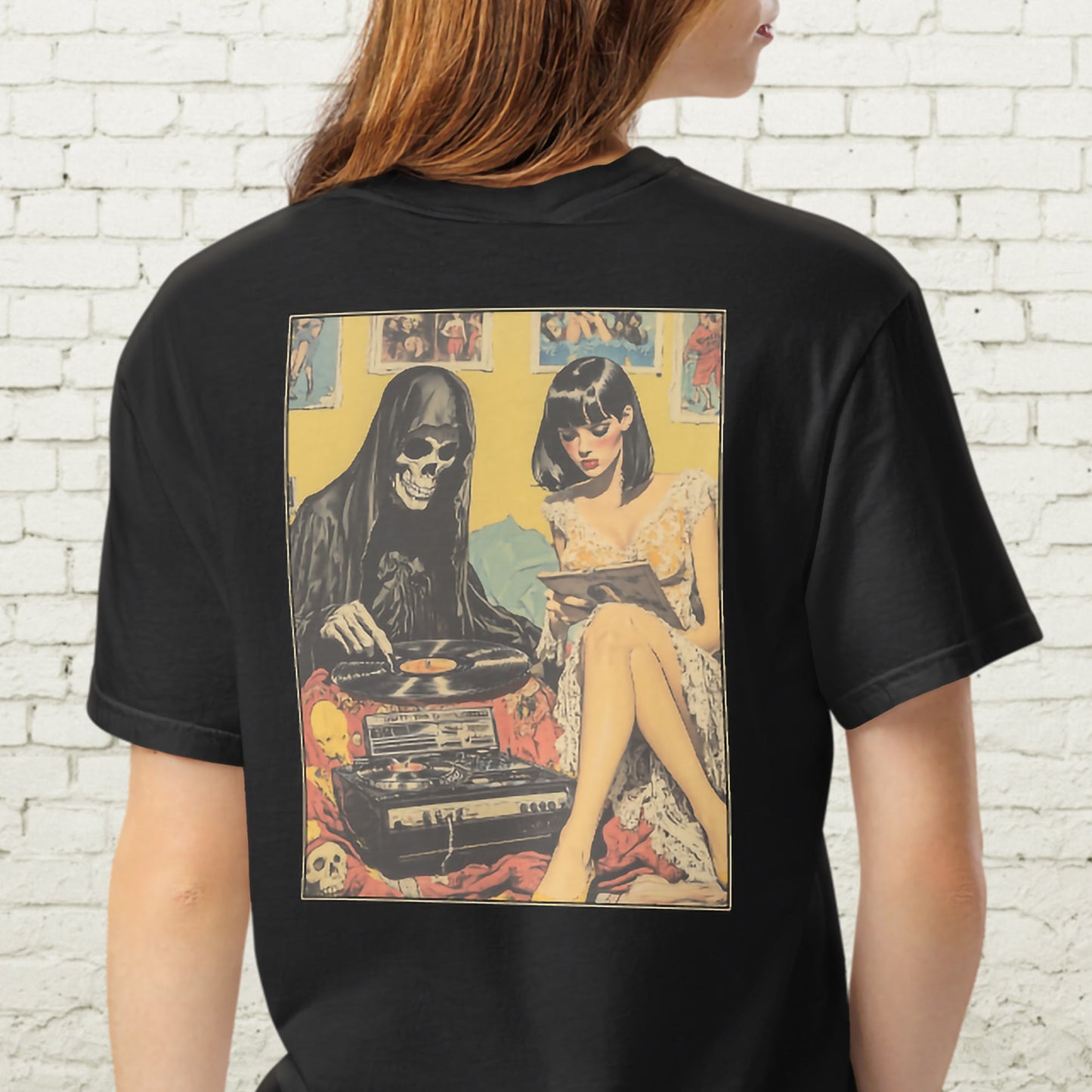 Vinyl Resting Place Unisex T-shirt | Grim Reaper Shirt