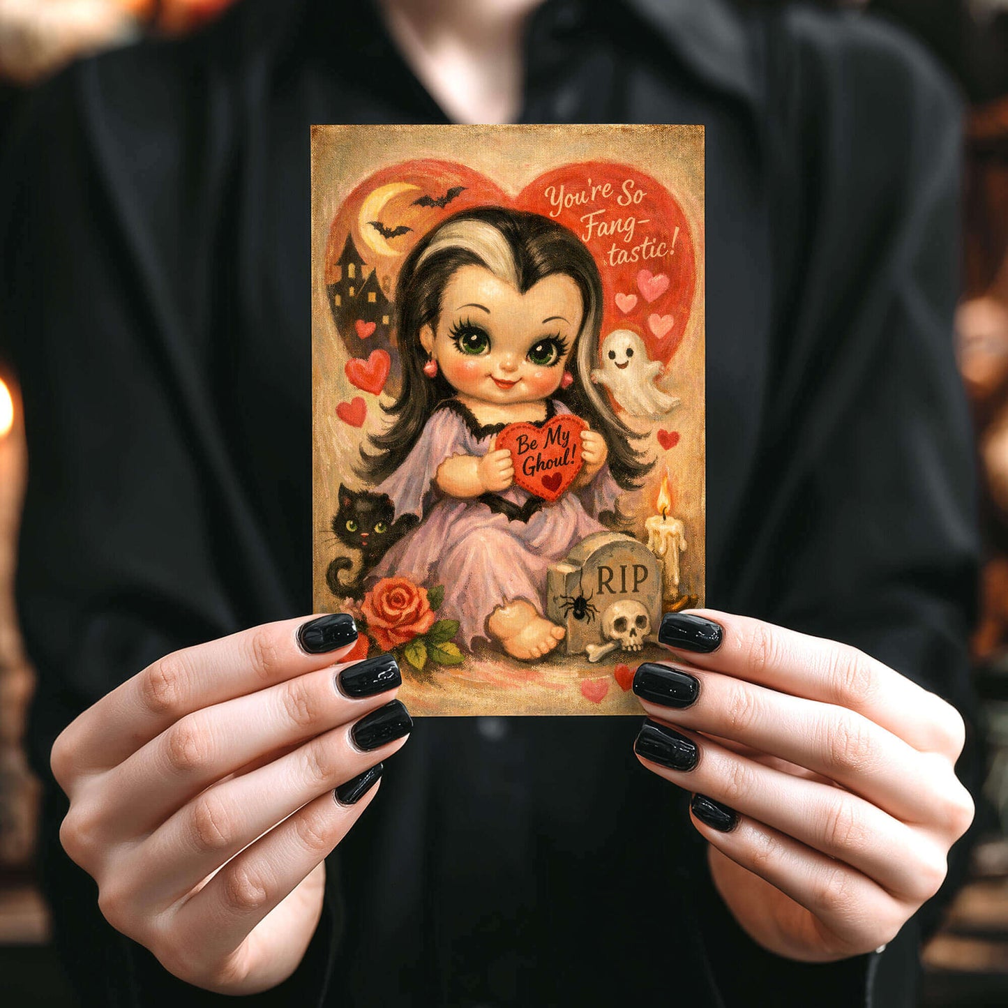 Vampire Kisses Valentine Card