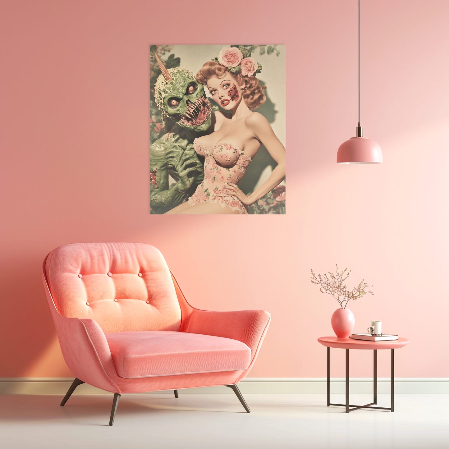 Zombie Cuddles Canvas Print