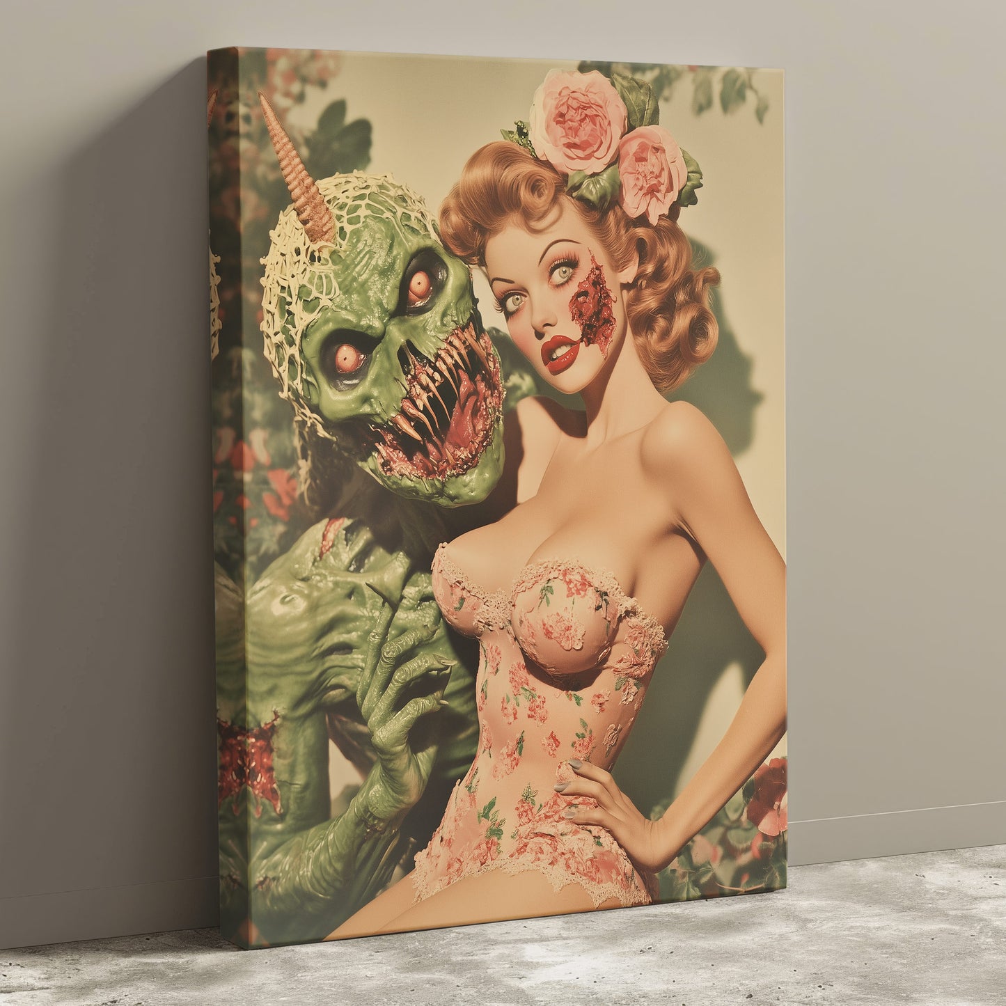 Zombie Cuddles Canvas Print