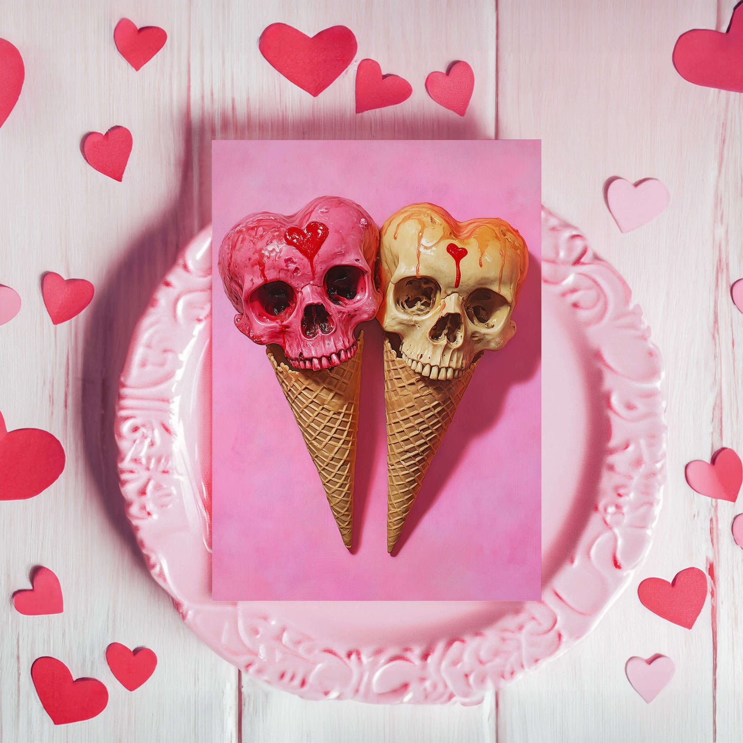 We Both Scream For Ice Scream Valentine Card