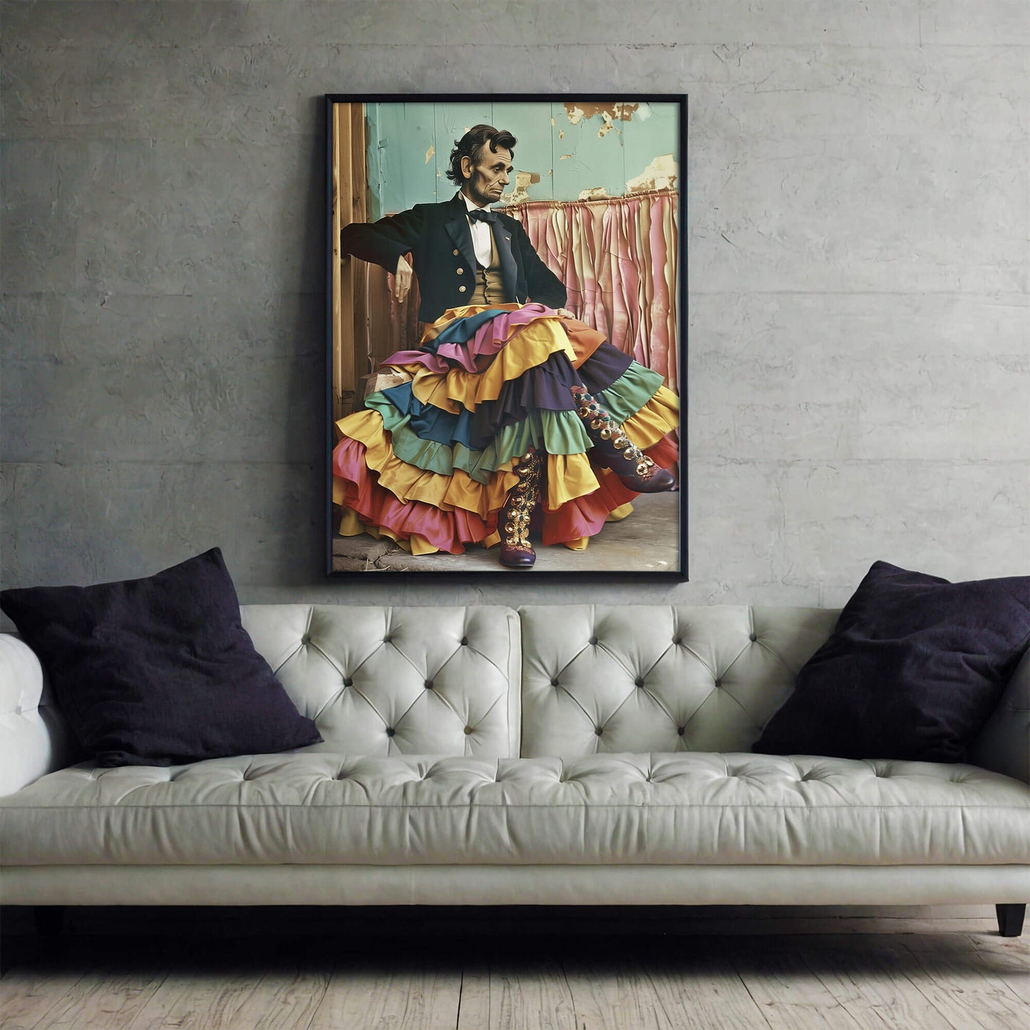 Four Score and Seven Layer Skirt Poster | Abraham Lincoln Art Print