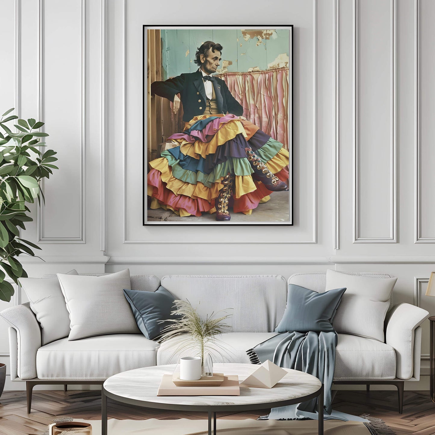 Four Score and Seven Layer Skirt Poster | Abraham Lincoln Art Print