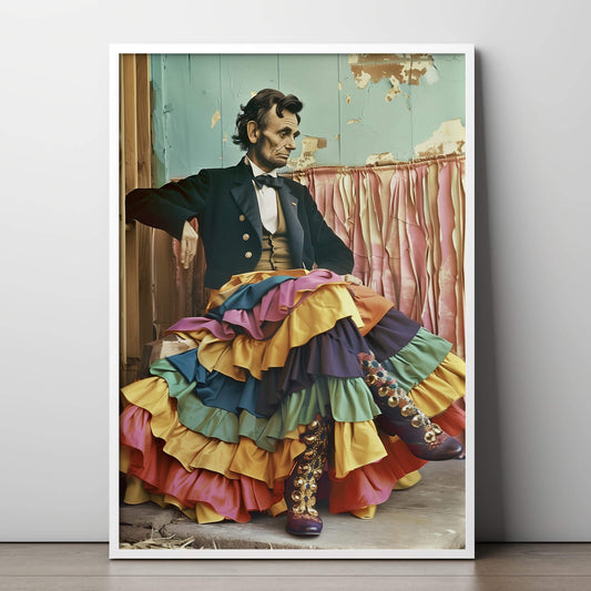 Four Score and Seven Layer Skirt Poster | Abraham Lincoln Art Print