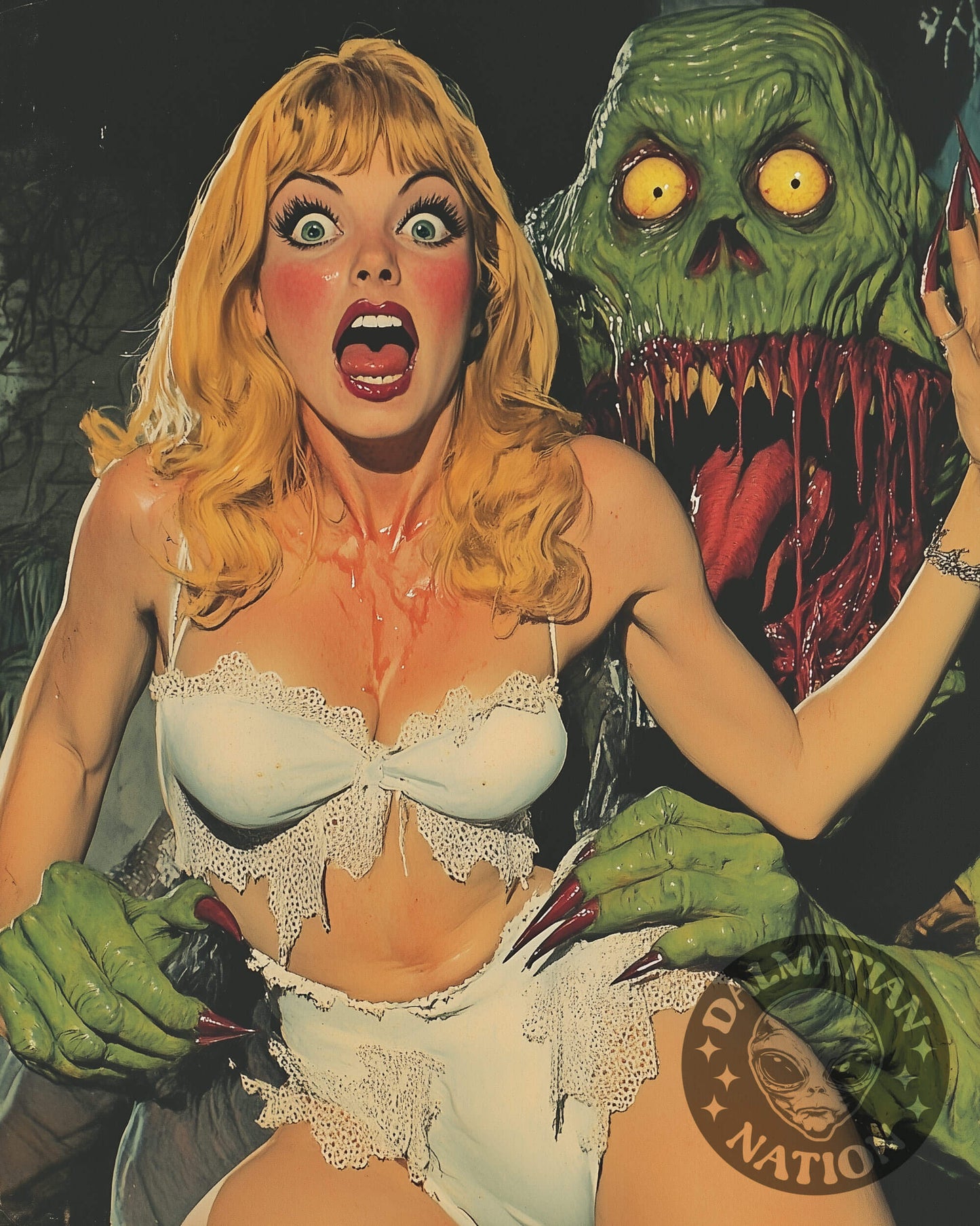 Vintage Pinup Anxiety Poster