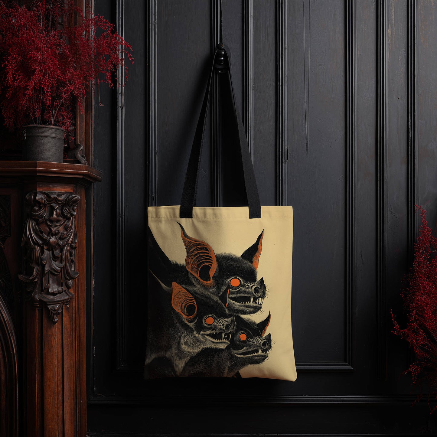 Bat To The Bone Tote Bag | Halloween Sack