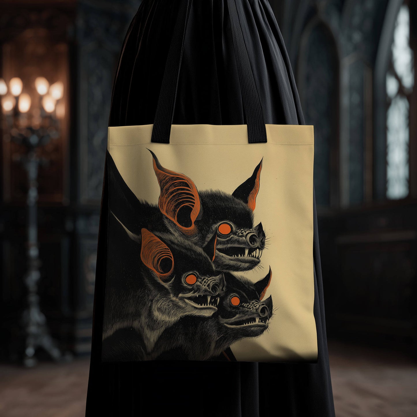Bat To The Bone Tote Bag | Halloween Sack