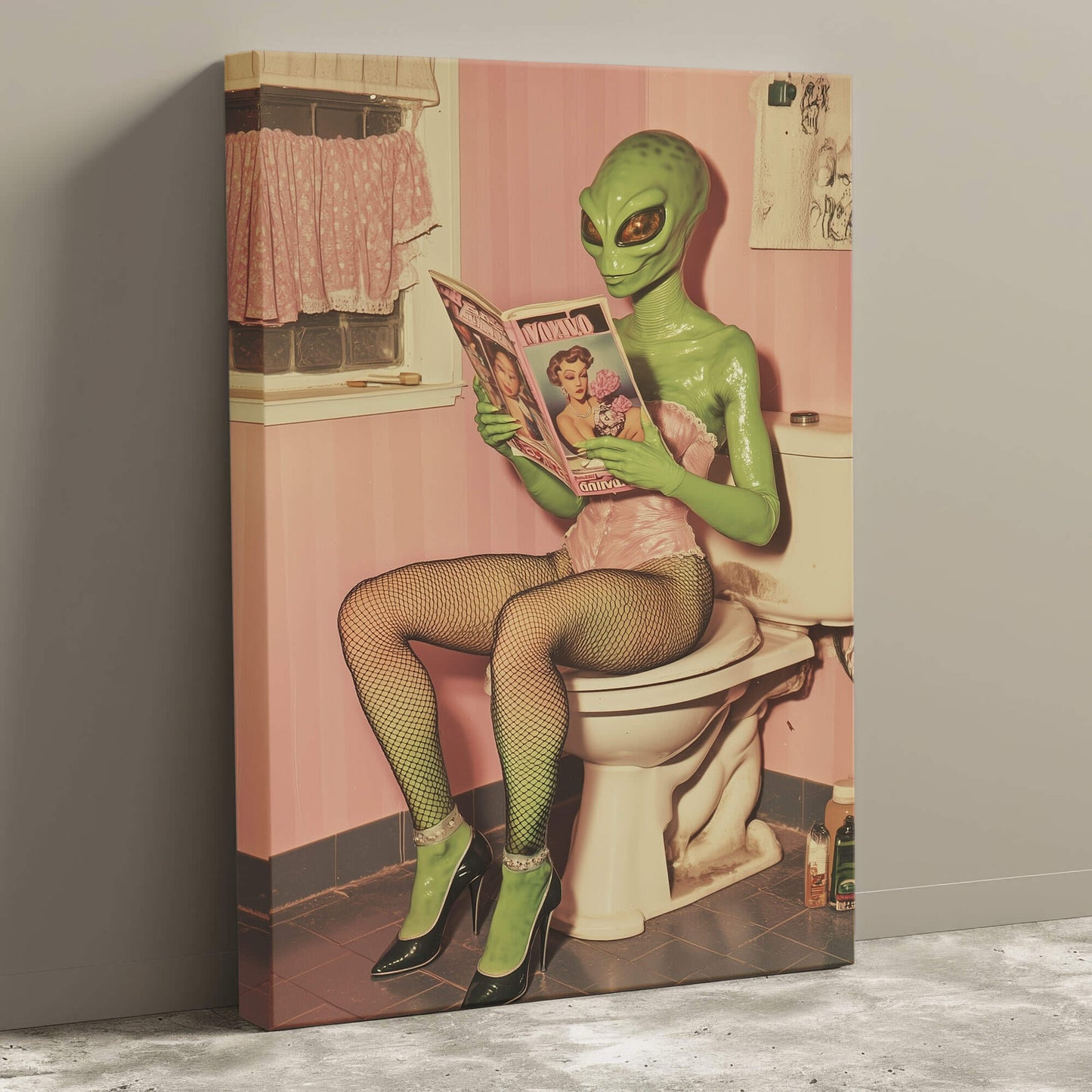 Beam Me Up Susie Canvas Print | Alien Art