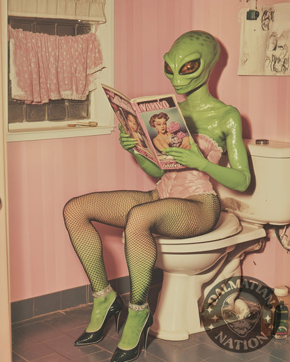 Beam Me Up Susie Canvas Print | Alien Art