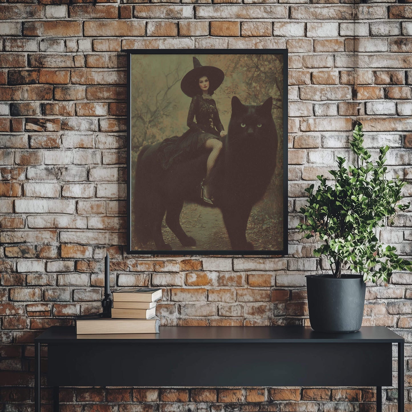 Big Cat Energy Poster | Witch Art Print | Black Cat Artwork