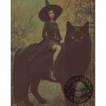 Big Cat Energy Poster | Witch Art Print | Black Cat Artwork
