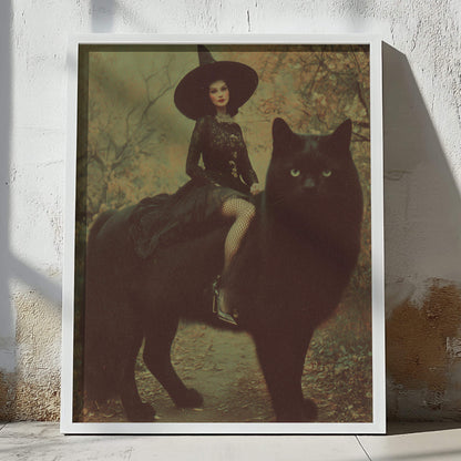 Big Cat Energy Poster | Witch Art Print | Black Cat Artwork