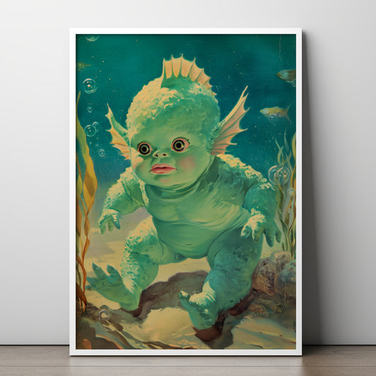Bubble Trouble Poster | Lagoon Baby Art Print