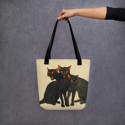 Claw and Order Tote Bag | Black Cat Shopping Bag