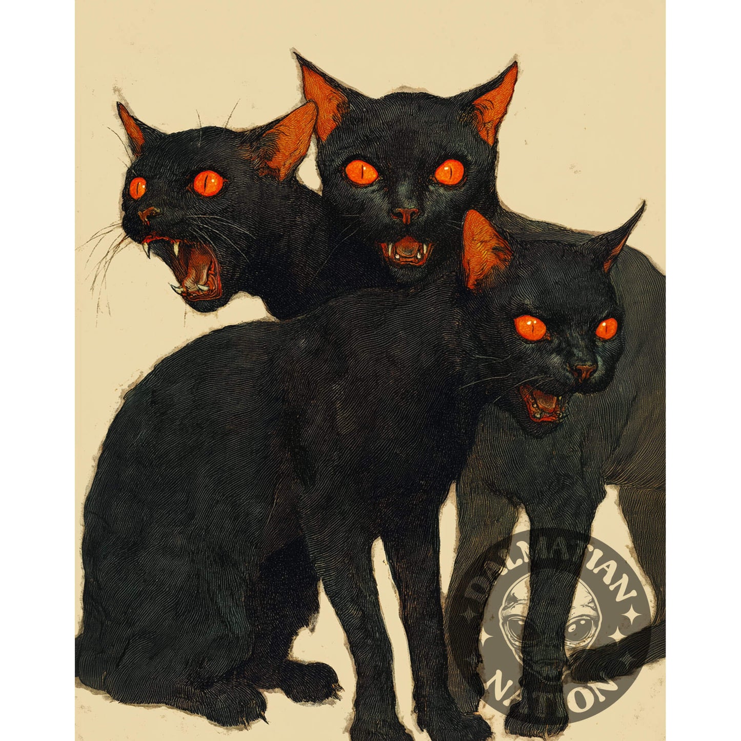 Claw and Order Poster | Black Cat Art Print
