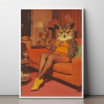 Don't Give A Hoot Poster | Owl Art Print
