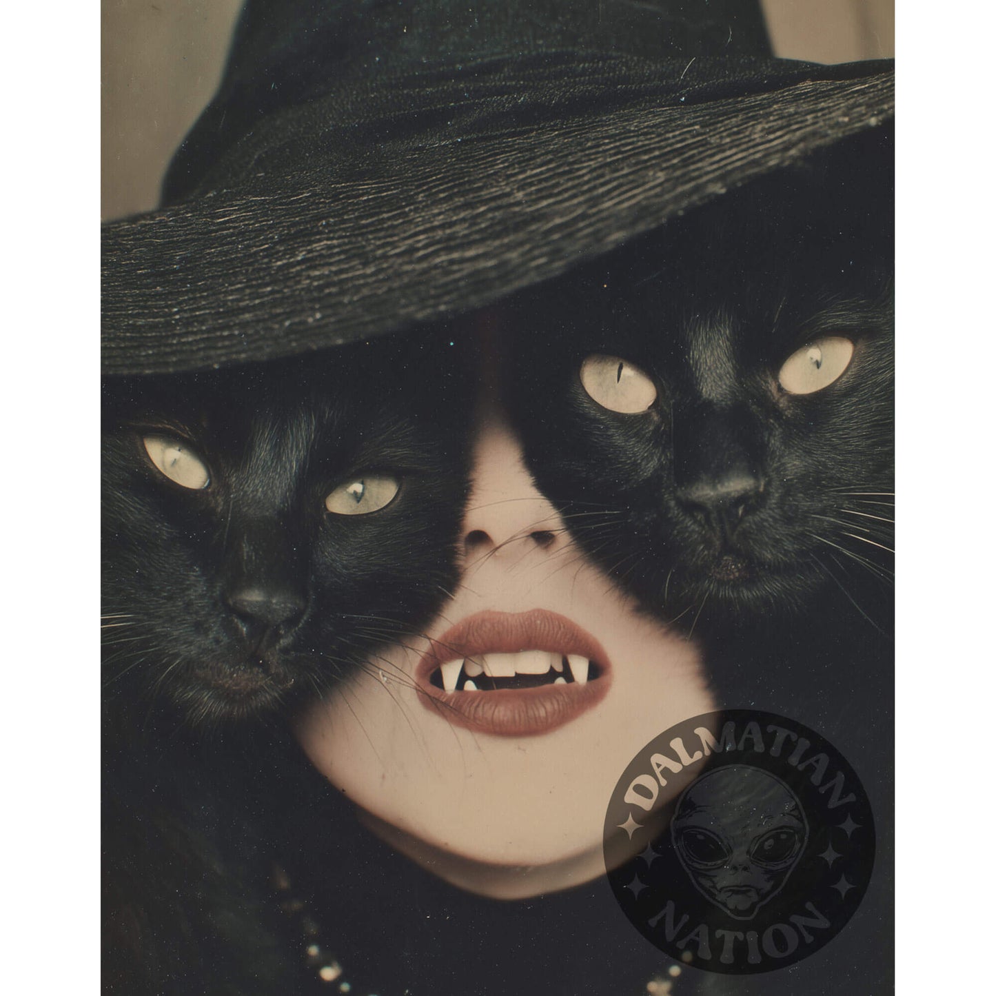Fangs and Familiars Tote Bag | Black Cat Shopping Bag