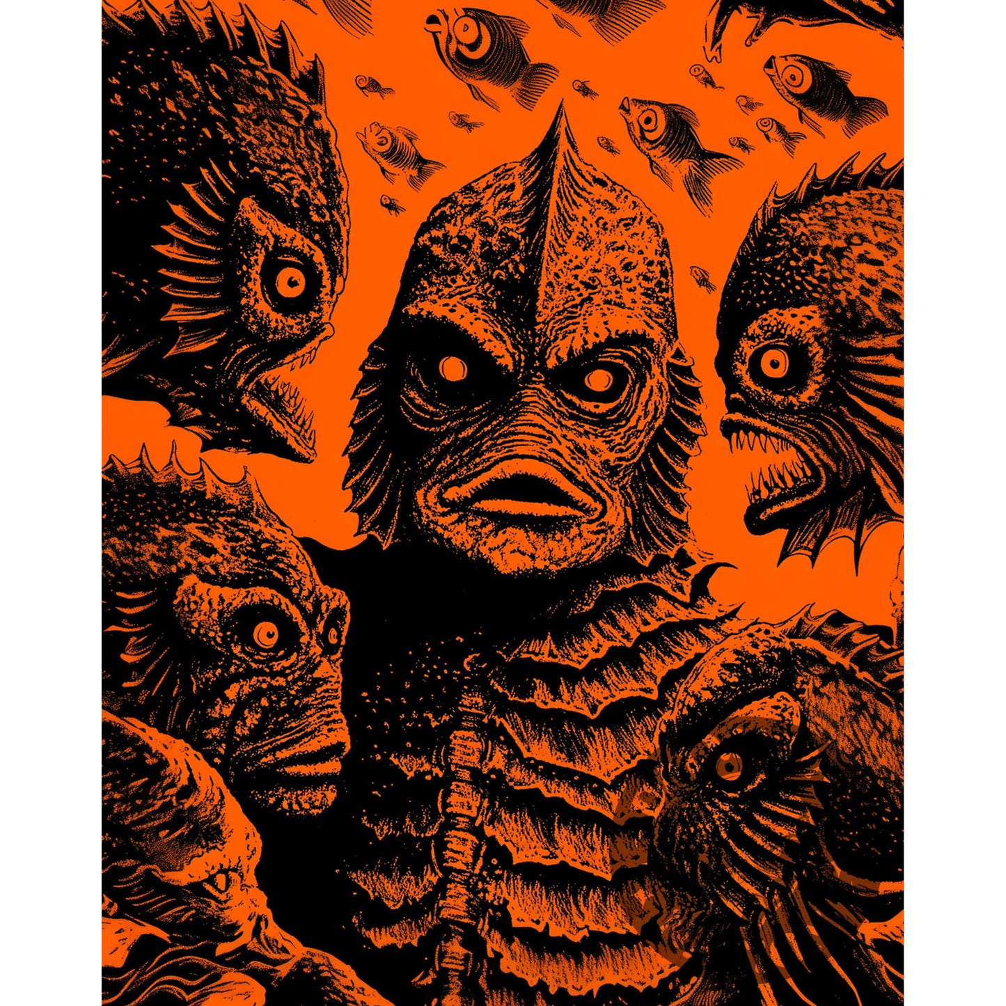 Gill or Be Killed Poster | Swamp Monster Art Print