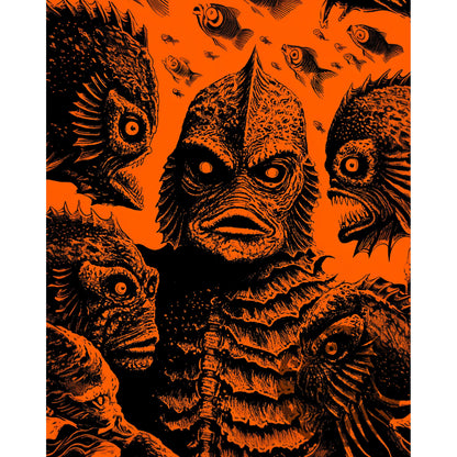 Gill or Be Killed Poster | Swamp Monster Art Print