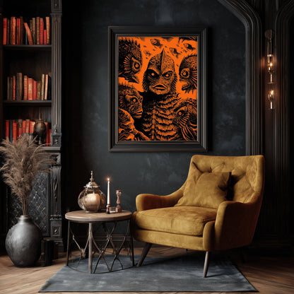 Gill or Be Killed Poster | Swamp Monster Art Print