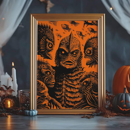 Gill or Be Killed Poster | Swamp Monster Art Print