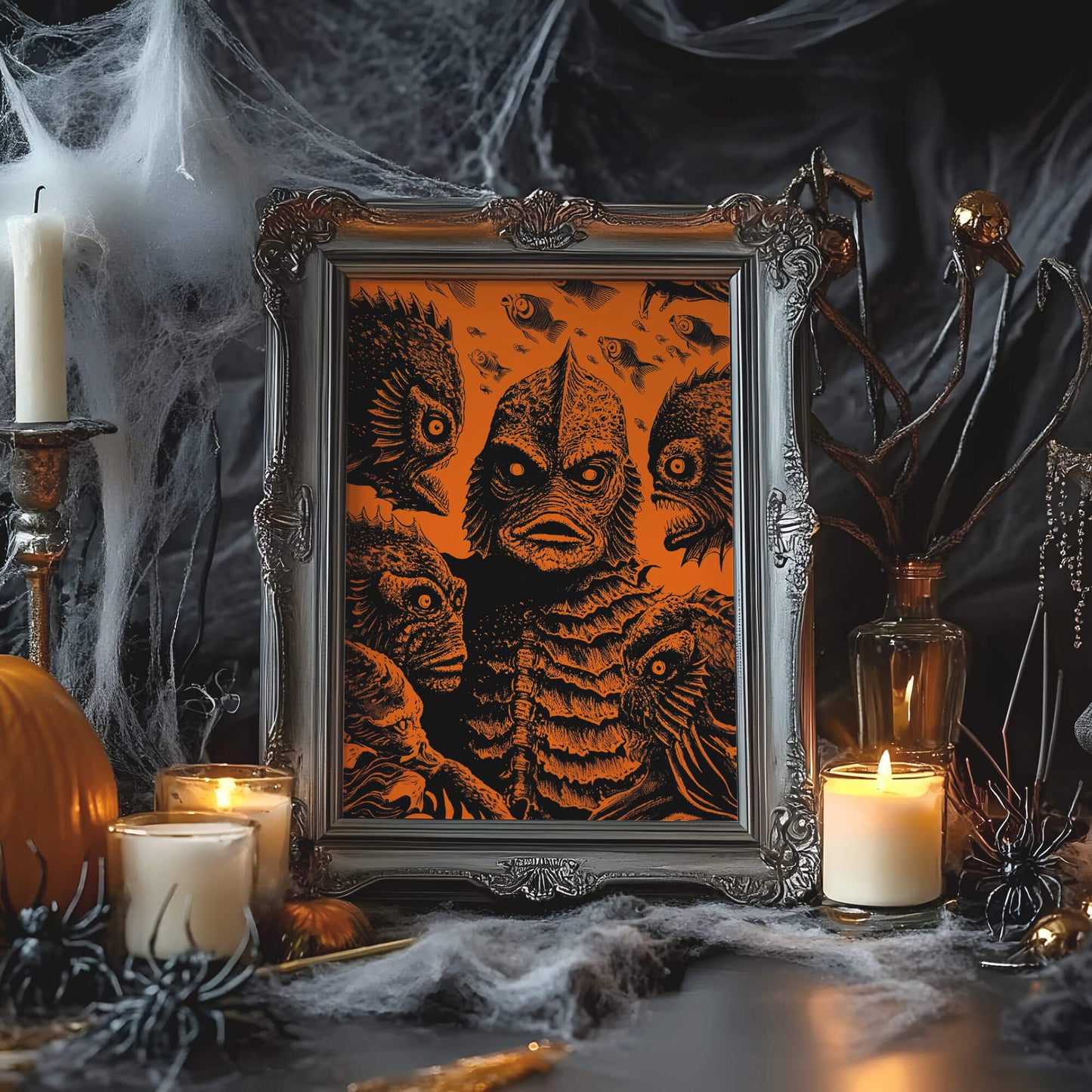 Gill or Be Killed Poster | Swamp Monster Art Print