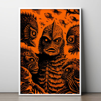 Gill or Be Killed Poster | Swamp Monster Art Print